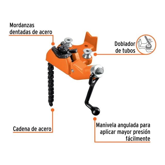 Prensa de cadena para tubo